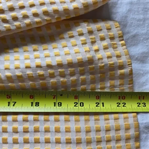 Guy Laroche Paris Silk Gingham Checked Jacket Blazer Yellow SZ-38 Made in Japan - Picture 7 of 7